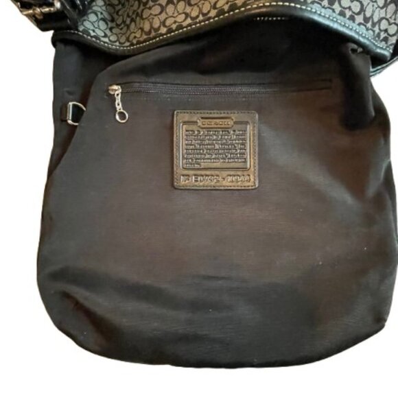 Coach Signature Mini C Black Jacquard & Leather Convertible Crossbody Bag NWOT - Picture 5 of 8